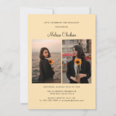 Moderne stijlvolle crèmekleurige foto script afstu kaart (Achterkant)