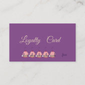 Moderne, stijlvolle cupcakes Loyalty Kaart (Voorkant)