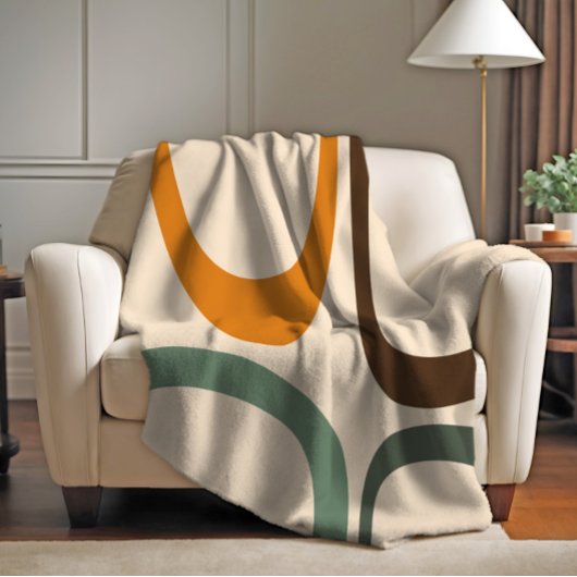 Moderne Stijlvolle Decoratieve Abstracte Patroon T Fleece Deken