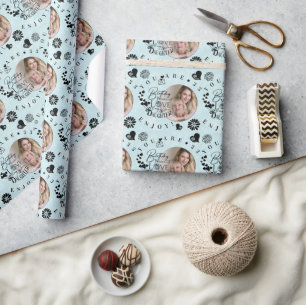 Moderne Stijlvolle Dochter Verjaardag Typografie F Cadeaupapier