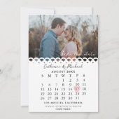 Moderne, stijlvolle, eenvoudige foto-datumkalender save the date (Voorkant)