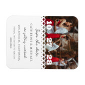 Moderne, stijlvolle, eenvoudige foto opslaan datum magneet (Horizontaal)