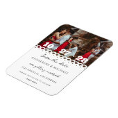 Moderne, stijlvolle, eenvoudige foto opslaan datum magneet (Linkerzijde)