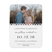 Moderne, stijlvolle, eenvoudige foto opslaan datum magneet (Verticaal)