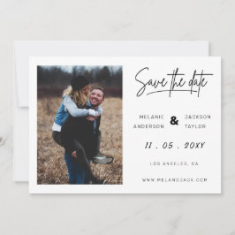 Moderne, stijlvolle, eenvoudige, handgeschreven fo save the date