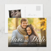 Moderne, stijlvolle, eenvoudige scriptfoto slaat d aankondigingskaart (Voorkant / Achterkant)