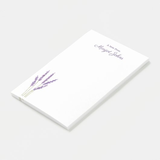 Moderne stijlvolle eenvoudige Waterverf bloemen Post-it® Notes (Schuin)