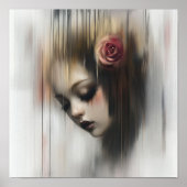 Moderne stijlvolle elegante Abstracte mooie vrouw Poster (Voorkant)