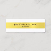 Moderne, stijlvolle, elegante Gold Design Trendy P Mini Visitekaartje (Voorkant)