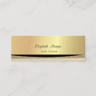 Moderne Stijlvolle Elegante Goud,Gestreepte Mini Visitekaartje