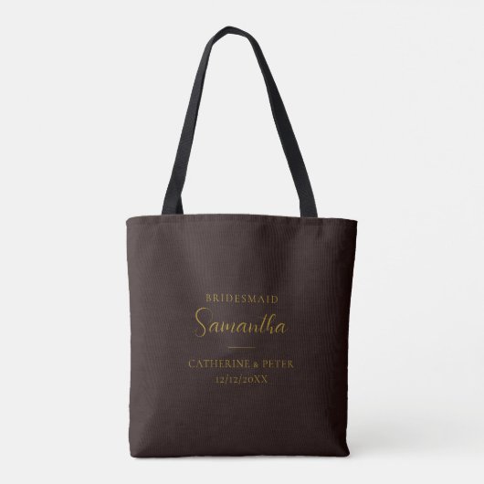 Moderne stijlvolle elegante gouden barokke Ornamen Tote Bag (Achterkant)