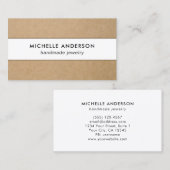 Moderne stijlvolle, elegante Kraft-papierstijl Visitekaartje (Voorkant / Achterkant)