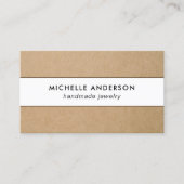 Moderne stijlvolle, elegante Kraft-papierstijl Visitekaartje (Voorkant)