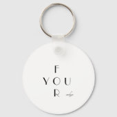 Moderne stijlvolle elegante minimalistische Sleute Sleutelhanger (Voorkant)