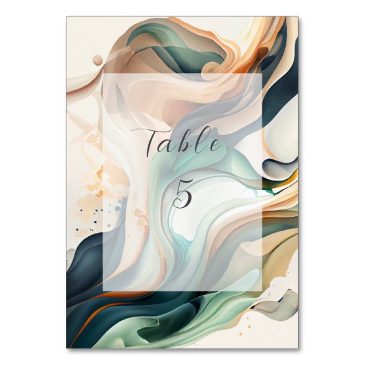 Moderne Stijlvolle Elegante Terracotta Groen Ivoor Kaart (Achterkant)