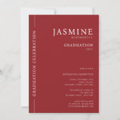 Moderne stijlvolle elegante typografie afstuderen kaart (Voorkant)