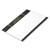 Moderne, stijlvolle, elegante zwarte en goudprofes notitieblok (Schuin)