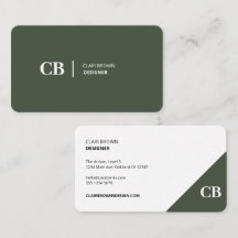 Moderne Stijlvolle Forest Green Monogram
