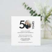 Moderne stijlvolle foto 50TH trouwdag Kaart (Staand voorkant)