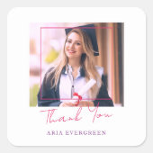 Moderne stijlvolle foto afstudeerenveloppe zegel (Voorkant)