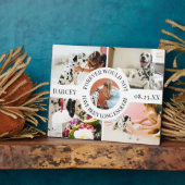 Moderne stijlvolle foto-collage ter nagedachtenis  fotoplaat (Zijkant)