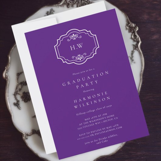 Moderne stijlvolle foto college afstuderen kaart