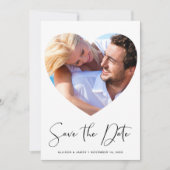 Moderne, stijlvolle foto met script save the date (Voorkant)