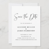 Moderne, stijlvolle foto met script save the date (Achterkant)