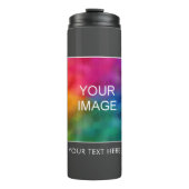 Moderne stijlvolle foto of Logo Eenvoudige Sjabloo Thermosbeker (Voorkant)