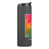 Moderne stijlvolle foto of Logo Eenvoudige Sjabloo Thermosbeker (Gedraaid links)