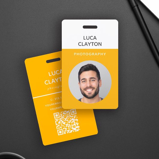 Moderne Stijlvolle Foto Professionele QR-code Logo Badge