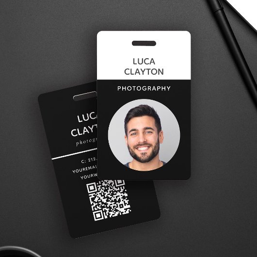 Moderne Stijlvolle Foto Professionele QR-code Logo Badge