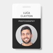 Moderne Stijlvolle Foto Professionele QR-code Logo Badge (Voorzijde)