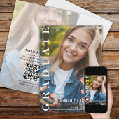 Moderne stijlvolle foto-typografie afstuderen kaart