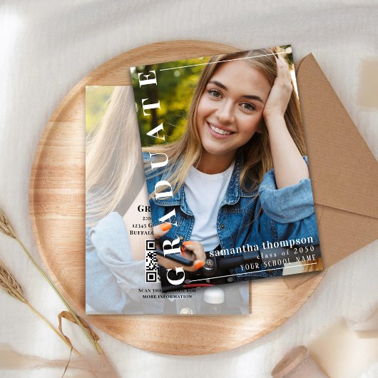 Moderne stijlvolle foto-typografie afstuderen kaart