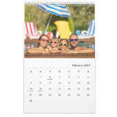 Moderne stijlvolle fotofamilie 2026 kalender (Feb 2027)