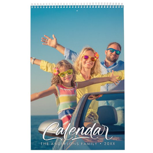 Moderne stijlvolle fotofamilie 2026 kalender (Hoes)
