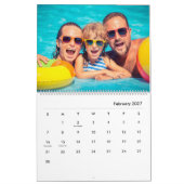Moderne stijlvolle fotofamilie 2026 kalender (Feb 2027)