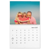 Moderne stijlvolle fotofamilie 2026 kalender (Mar 2027)