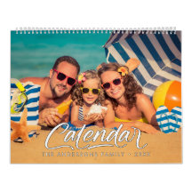 Moderne stijlvolle fotofamilie 2026 kalender