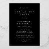 Moderne stijlvolle fotoklasse van 2024 afstuderen folie uitnodiging (Achterkant)