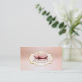 Moderne stijlvolle, frame glitters lotus visitekaartje (Staand voorkant)