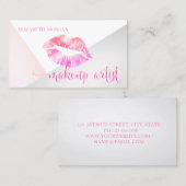 Moderne, stijlvolle geometrische lips maken arties visitekaartje (Voorkant / Achterkant)