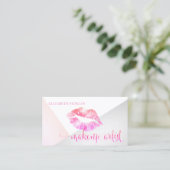 Moderne, stijlvolle geometrische lips maken arties visitekaartje (Staand voorkant)