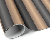 Moderne Stijlvolle geroosterde bruine strepen met  Cadeaupapier (Rol Hoek)