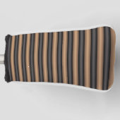 Moderne Stijlvolle geroosterde bruine strepen met  Golfheadcover (Voorkant)