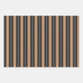 Moderne Stijlvolle geroosterde bruine strepen met  Inpakpapier Vel (Voorkant 2)