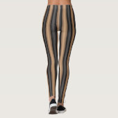 Moderne Stijlvolle geroosterde bruine strepen met Leggings (Achterkant)