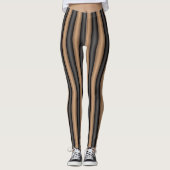 Moderne Stijlvolle geroosterde bruine strepen met Leggings (Voorkant)