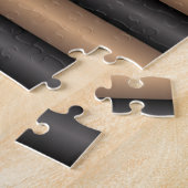 Moderne Stijlvolle geroosterde bruine strepen met Legpuzzel (Zijkant)